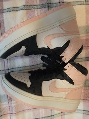 Nike Women’s Pink Black White High-Top Sneakers